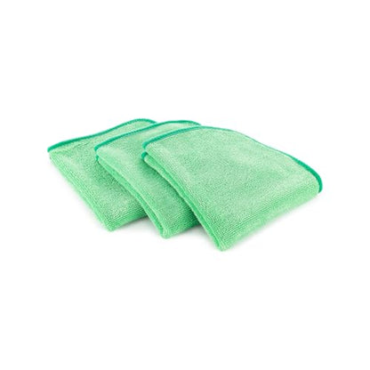 The Rag Company - Premium FTW Microfiber Cleaning Towels for Glass, Windows, Mirrors, Polished Surfaces - Streak-Free, Scratchless, 16" x16”, Green, 3-Pack - color: Green