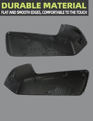 Rearview Mirror Cover Carbon Fiber Compatible with Chevy Silverado 1500 2500 3500 2019-2024/ GMC Sierra 1500 2500 3500 2019-2024 Accessories Parts Replaces Left Right 1 Pair