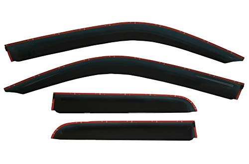 2019-2026 Tape-On Rain Guards for Dodge RAM 1500 Quad cab only Side Window Visor Deflectors Durable Tinted Shades 2019 2020 2021 2022 2023 2024 2025 - size: For Dodge RAM 1500 Quad 2019-2026