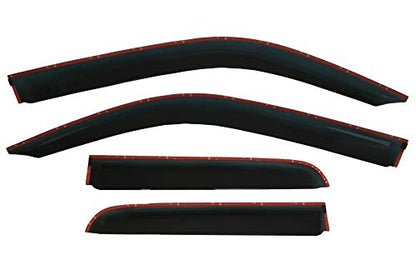 2019-2026 Tape-On Rain Guards for Dodge RAM 1500 Quad cab only Side Window Visor Deflectors Durable Tinted Shades 2019 2020 2021 2022 2023 2024 2025 - size: For Dodge RAM 1500 Quad 2019-2026