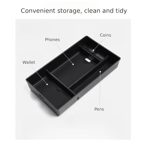 2023-2026 Lexus RZ & NX 2022-2026 Center Console Organizer Compatible with Lexus RZ 2023 2024 2025 2026 Accessories NX 250/350/450 Armrest Console Storage Box Insert Tray ABS Material Black