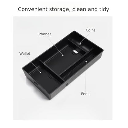 2023-2026 Lexus RZ & NX 2022-2026 Center Console Organizer Compatible with Lexus RZ 2023 2024 2025 2026 Accessories NX 250/350/450 Armrest Console Storage Box Insert Tray ABS Material Black