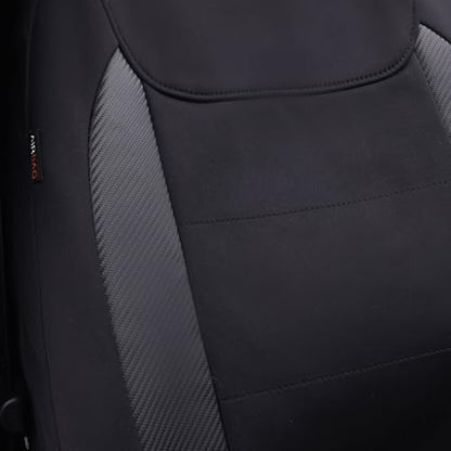 Flying Banner AquaShield Front car seat Covers Set Waterproof Water Resistant arm Rest Shoulder Seatbelt Compatible Truck Protectors Universal Non Slip (Black Neoprene, Front Pair) - color: Black Neoprene, size: Front Pair
