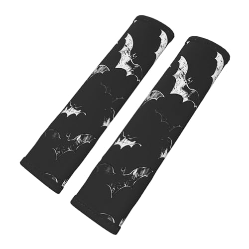 Seat Belt Cover Pad Halloween Animal Bats Soft Safety Car Automotive Seat Belt Pads Cushion Shoulder Strap Covers for Cars or Bags, 2 Pcs - color: Halloween Animal Bats