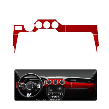 Car Center Console Instrument Panel Sticker Carbon Fiber Decal for Ford Mustang 2015 2016 2017 2018 2019 2020 2021 2022 2023 Accessories - color: Center Console Instrument Panel