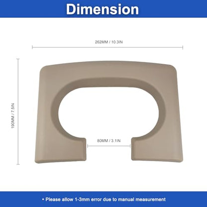 Center Console Cover Cup Holder Armrest Replacement Pad Compatible with Ford F150 2004-2014 Brown(Hard Plastic NOT Padded) - color: Brown, size: <2004-2014>