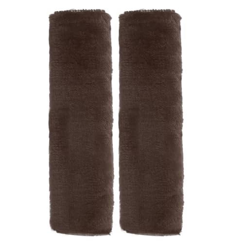 HARFINGTON 2pcs Car Seat Belt Pad Soft Fiber Seatbelt Shoulder Strap Covers Comfortable Driving Cushion Universal Car Accessories for Car, Brown - color: Brown