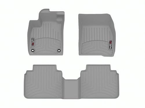 WeatherTech Custom Fit FloorLiners for Honda Accord, Accord Hybrid, 1st & 2nd Row (461800-1-2), Grey - color: Grey