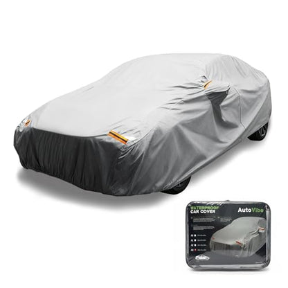 6 Layers Car Cover Waterproof All Weather for Automobiles Outdoor Full Cover Rain Sun UV Protection with Zipper Cotton Size A1 (178" to 185") Universal Fit for Sedan - size: A1 Fit Sedan-Length (178" To 185")