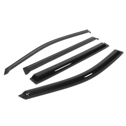 Auto Dynasty Window Visors Compatible with 2014-2019 Toyota Highlander, 4Pcs Front & Rear Tape-On Window Vent Visor Deflectors Rain Guard, Glossy Dark Smoke - size: 14-19 Toyota Highlander