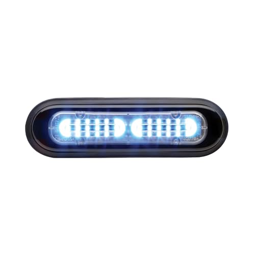 Whelen T-Series Solo 12-LED Blue Warning Light – High-Intensity Linear Optics, Ultra-Slim Surface Mount, 69 Flash Patterns, DVI Nighttime Visibility, Fully Waterproof & Vibration Resistant - color: Blue
