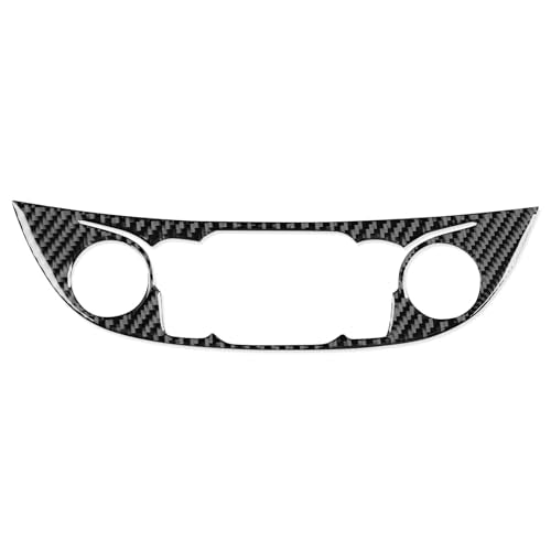 Black Carbon Fiber Compatible with Chevy/Chevrolet Malibu 2016-2025 2017 2018 2019 2020 2021 2022 2023 2024 Accessories Car Dash Climate Panel Cover Interior Trim Sticker Decal -B - color: Central Control Frame -B