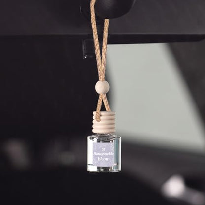 C&E Craft Co Hanging Car Air Freshener Diffuser 2 Pack, Long Lasting Fragrance Oil Car Freshener, Glass Bottle Auto Air Freshener, Made in USA (Honeysuckle Bloom) - size: 34 Fl Oz (Pack of 2)