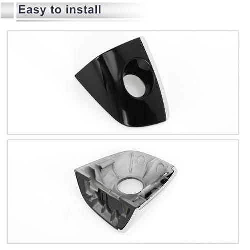 Front Left Exterior Door Handle Cover Lock Cap for Audi Q5 8R 2013-2017 No.8T0837879 ABS Black 1 Pc