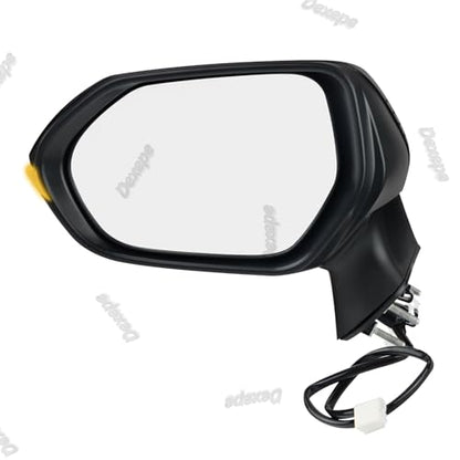 Driver Side Mirror Assembly Compatible with Toyota Corolla 2020-2025 Heated with Turn Signal, Power Adjustable Glass Replace 8794012G00, TO1320394, 8794002926 Black (6Pin Left) - style: 6pin Left