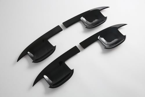 4Pcs Door Bowl Front Rear Driver & Passenger Side Compatible with 2019-2025 Chevy Silverado GMC Sierra 1500 20-25 2500 3500 (Bright Black Door Bowl) - color: Bright Black Door Bowl