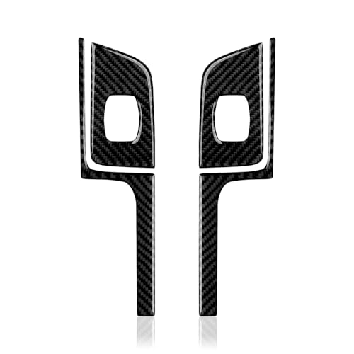 Car Carbon Fiber Decal Rear Window Lift Switch A Sticker Cover Interior Trim for Chevrolet Silverado/GMC Sierra 1500 2500HD 3500HD 2014-2018 Accessories - color: Rear Window Lift Switch a