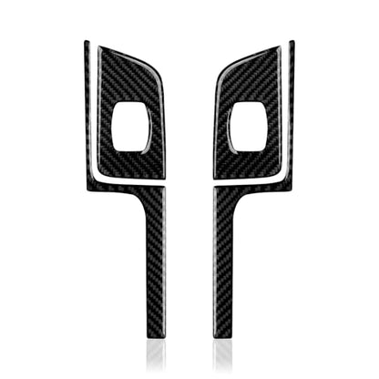 Car Carbon Fiber Decal Rear Window Lift Switch A Sticker Cover Interior Trim for Chevrolet Silverado/GMC Sierra 1500 2500HD 3500HD 2014-2018 Accessories - color: Rear Window Lift Switch a