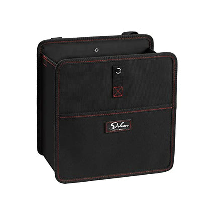 Simple Deluxe Car Trash Can with Storage Pockets, Multipurpose Car Garbage Bin with Adjustable Straps, Hanging for Headrest, Foldable and Portable Organizer, 3 Gallon, Black - size: 3 Gallon, style: 1 Pack