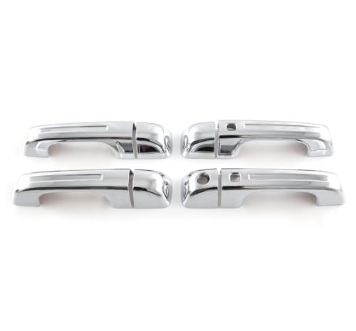 Car Accessories Fit for Dodge Ram 1500 2024 2023 2022 2021 2020 2019 Door Handle Cover Trims （Chrome Silver with Smart Hole ABS 8PCS - color: Chrome Silver With Smart Hole