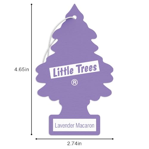 LITTLE TREES Car Air Freshener | Hanging Tree Provides Long Lasting Scent for Auto and Home | 24 Air Fresheners |Lavender Macaron - color: Lavender Macaron