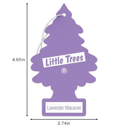 LITTLE TREES Car Air Freshener | Hanging Tree Provides Long Lasting Scent for Auto and Home | 24 Air Fresheners |Lavender Macaron - color: Lavender Macaron