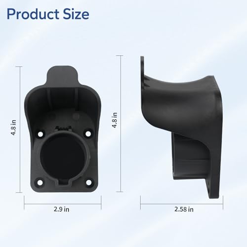 EV Charger Holder Wall Mount, EV Charging Cable Holder for SAE J1772 Charger - Electric Car Charging Cable Hook, Electric Vehicle Wall-Mount Charger Nozzle Holster Dock ev Charger Accessories
