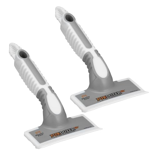 FurDozer Pet Hair Remover & Auto Detailing Tools - Cat & Dog Hair Remover for Carpets, Car Interiors, Couches, Bedding, & Pet Furniture (Gray, (2 Pack) - X6) - color: Gray, size: (2 Pack) - X6