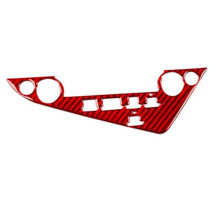 Carbon Fiber Compatible with Toyota Camry 2018 2019 2020 2021 2022 2023 2024 Accessories Car Dashboard A/C Control Knob Trim Panel Interior Sticker Red -A - color: Ac Control Buttons -a