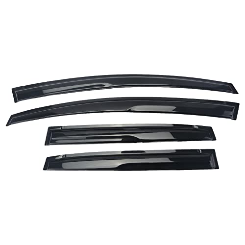 Window Visor with 2009-2014 Honda FIT 4 Door Rain Guards Outside Mount Sun Rain Wind Guards Window Visors for Cars, Vent Deflector 4 pcs 94129 - size: 2009-2014 Honda FIT