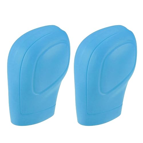 Motoforti Universal Car Gear Shift Cover Comfortable Handbrake Shifter Cover, Anti-Slip, Silicone, Blue, 2 Pcs - color: Blue