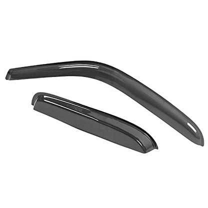 FREEMOTOR802 Tape-on Window Deflectors Compatible with 2000-2006 Toyota Tundra Extended Cab (Access Cab) | Slim Style Dark Tinted Acrylic Rain Guards Side Window Visors Wind Deflectors, 4 Pieces Set