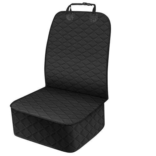 NECKORY Front Dog Seat Cover, Waterproof Car Seat Covers for Dogs Nonslip Scratch-Proof Dog Seat Cover Front Seat Cover for SUV, Trucks & Cars - S, Black - color: Black, size: Small (1-Pack)