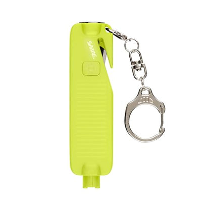 Sabre Safe Escape™ 3-in-1 Car Escape Tool for Car Safety with Spring-Loaded Window Breaker, No Swing Required, Seat Belt Cutter, LED Flashlight, Compact Auto Safety Tool for Emergencies - color: Neon Yellow