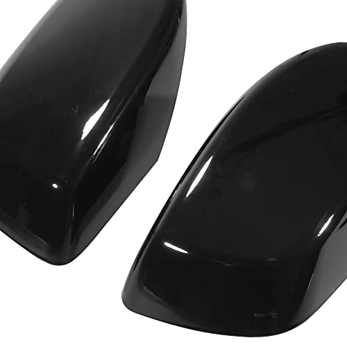 X AUTOHAUX Pair Car Exterior Rear View Mirror Covers Cap Replacement for BMW 5 Series E60 E61 E63 E64 2004-2007 Gloss Black - color: Gloss Black
