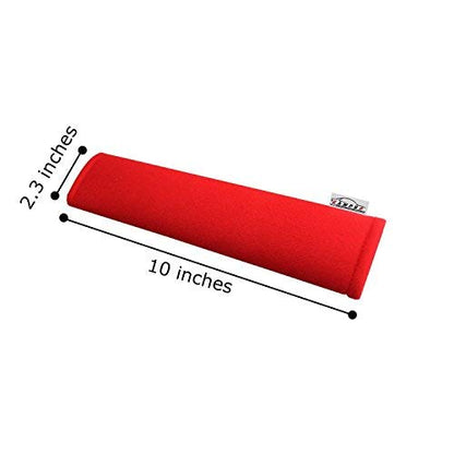 GAMPRO 2-Pack Universal Car Seat Belt Shoulder Pad Cover - Soft &Breathable Strap Cover for Adults and Kids (2Red) - color: Red
