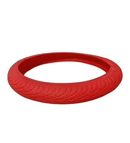 Universal Steering Wheel Cover：13.5 to 15 Inches Stretchable Silicone Anti Skid Steering Wheel Protector Fit for Most Car Models Including Round D Shape or Special Shape (Red) - color: Red