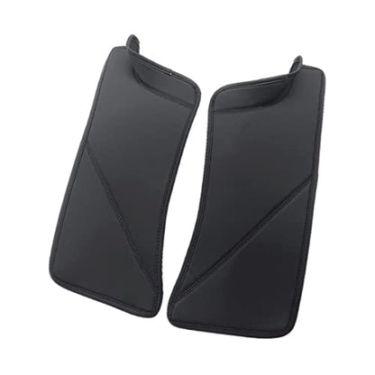 Leather Door Sill Protector for 2021-2025 Tesla Model Y (NOT Fit 7 Seater) Rear Door Entry Guards Scuff Plate Rear Seat Anti Kick Pad Trim Cover