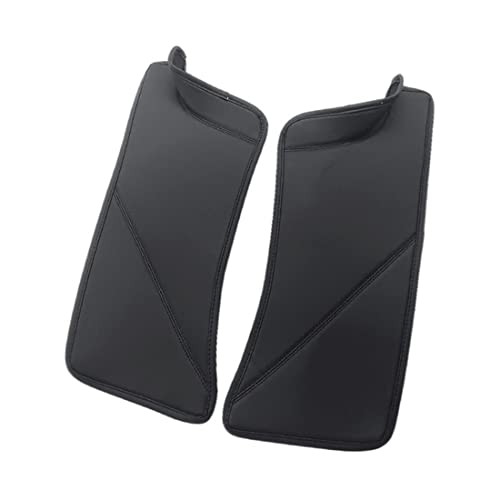 Leather Door Sill Protector for 2021-2025 Tesla Model Y (NOT Fit 7 Seater) Rear Door Entry Guards Scuff Plate Rear Seat Anti Kick Pad Trim Cover