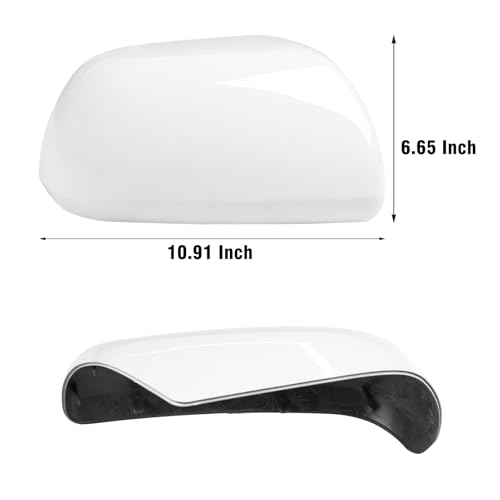 Moonlinks Compatible with Toyota Sienna 2012 2013 2014 2015 2016 2017 2018 2019 2020 Right Passenger Side Mirror Cover Replacement, White Right Side Clip-on Mirror Cap Replaces for 87915-08021-A0 - color: Right White