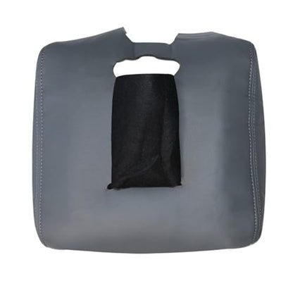 Priprilod Leather Center Console Lid Armrest Cover Dark Gray Compatible with Chevy Silverado/GMC Sierra (40/20/40 Split Bench Seat) 2014 2015 2016 2017 2018 (Only Leather Part) - color: Dark Gray