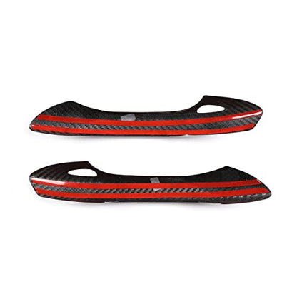 for Porsche 718 911 Boxster Cayman 2016 2017 2018 2019 2020 Car Exterior Door Handle Cover Real Carbon Fiber Accessories (with Holes A)