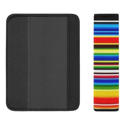 Men's Car Belt Covers 2PCS Fashion Cushion Pad Car Shoulder Strap Harness Pad Mexican Blanket Stripes - color: Color349