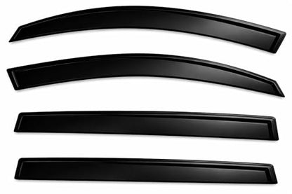 2019-2026 Tape-On Side Window Visor Deflectors for Subaru Ascent Smoke Tinted Rain Guards Premium Onyx Limited 2020 2021 2022 2023 2024 2025 - size: For Subaru Acent 2019-2026