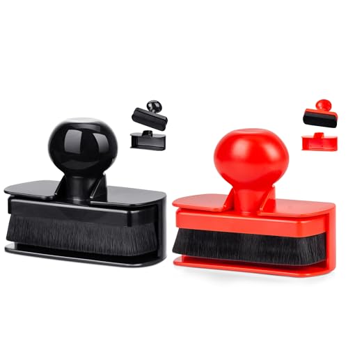 BABYSHEEP Car Tire Shine Applicator,Large Tire Shine Brush - Automotive Tire Dressing Applicator Brush with Storage Stand for Tire Detailing & Car Wash Kit, Black, 3.6 Inch Length -2pcs (Black & Red) - color: Black & Red