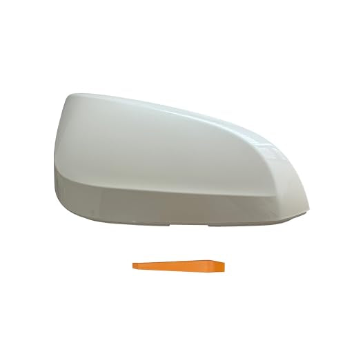 Passenger Right Side Mirror Cover Cap Compatible with Toyota Rav4 2013-2018 XLE/SE/LTD, 4RUNNER 2013-2023,RAV4 HV 2016 - Without Side Camera Models, Pearl White - color: Pearl White, size: Right Passenger Side