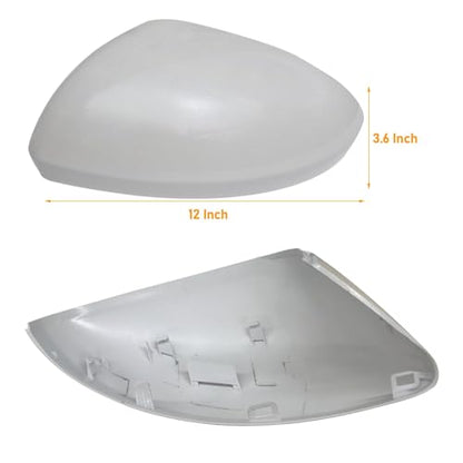 Moonlinks Compatible with Nissan Sentra 2020 2021 2022 2023 2024 Side Mirror Cover Replacement, Pearl White Left Driver Side Clip-on Mirror Cap for Sentra S/SR/SV/Sense/Advance/Exclusive - color: Left Pearl White