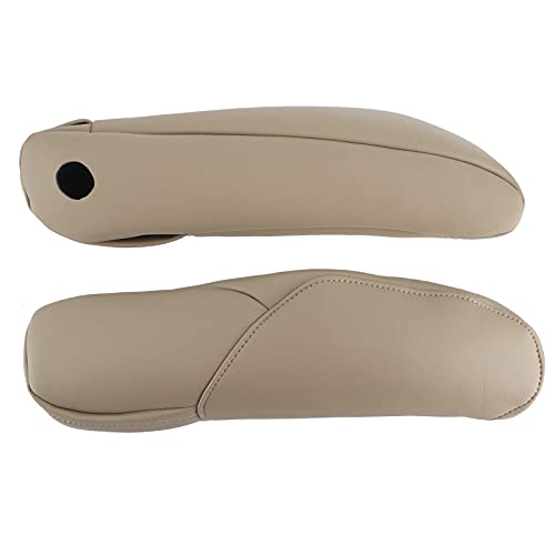 2Pcs Car Seat Armrest Handle Cover, Microfiber Leather Seat Armrest Car Interior Accessory Fit for CRV 2010-2017(Beige) - color: Beige