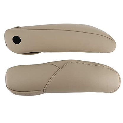 2Pcs Car Seat Armrest Handle Cover, Microfiber Leather Seat Armrest Car Interior Accessory Fit for CRV 2010-2017(Beige) - color: Beige