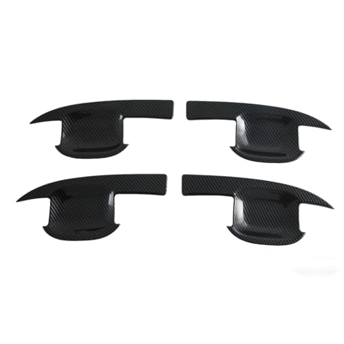 4Pcs Door Bowl Front Rear Driver & Passenger Side Compatible with 2019-2025 Chevy Silverado GMC Sierra 1500 20-25 2500 3500 (Bright Black Door Bowl) - color: Bright Black Door Bowl